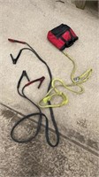 Jumper cables to strap with carrying bag