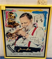 11 - FRAMED MUSICIAN ART 34X28" (K9)