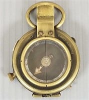 1918 brass compass with mother of pearl dial