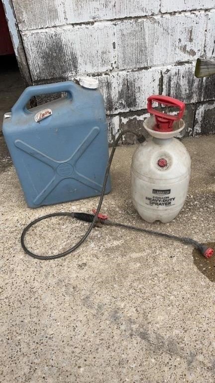 2 gallon sprayer and water jug