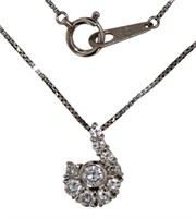 Platinum 1/2 ct Natural Diamond Necklace