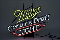 MILLER GENUINE DRAFT LIGHT THREE COLOUR NEON SIGN