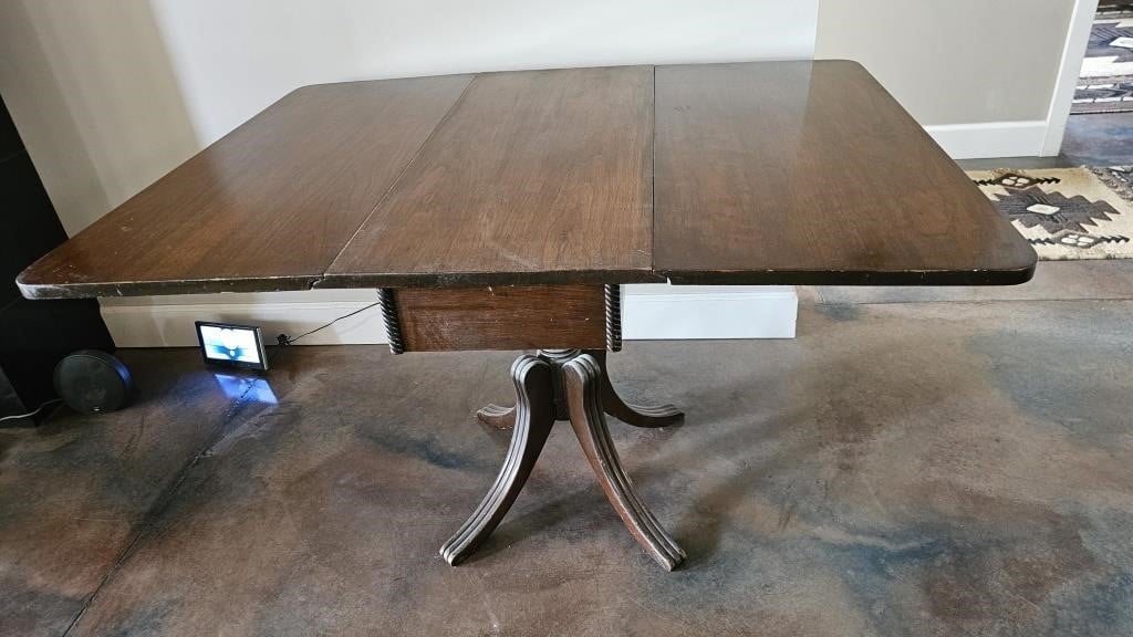 Wood Table w/ Folding Leafs