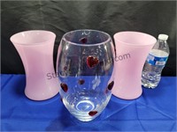 5 Glass Vases See Pics