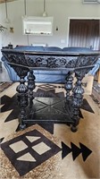 Antique Octagonal Carved Wood Table