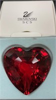 Red Heart And Bag Of Crystal Hearts - Boxed