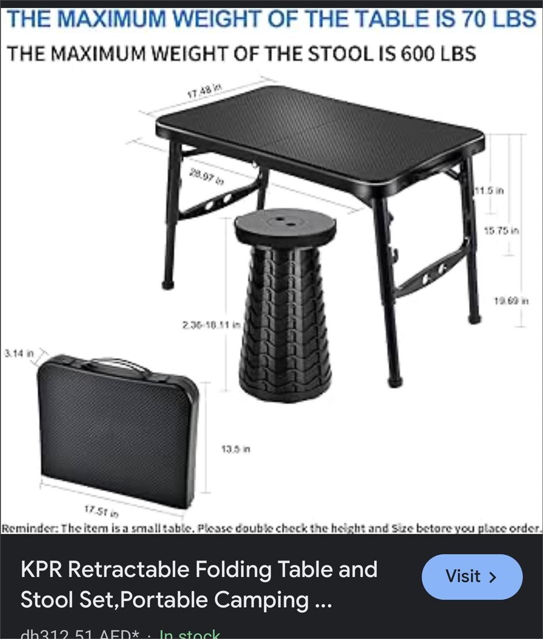KPR Retractable Folding Table