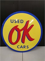 Newer Single-Sided Aluminum OK Used Cars Advertisi