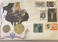 Leagacy John F Kennedy Coin, Medal and Stamps