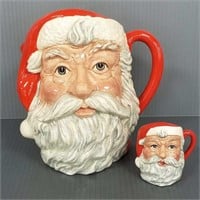 2 Royal Doulton Santa Claus Toby mugs - 7 1/2"