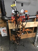 Metal Candle Stick Decor with Fall Garland
