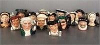 15 small Royal Doulton Toby mugs - 4" tallest