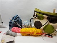 Bag Full of Knitting & Yarn