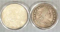 2.999 silver one troy oz., Liberty & Buffalo
