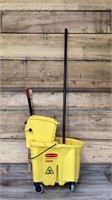 Rubbermaid commercial mop bucket, and mop
