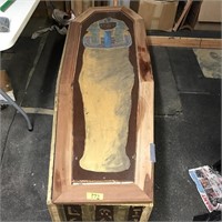 Large Coffin with Mummy Hand Painted On It