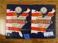 2 Folders of US state quarters - both full