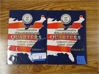 2 Folders of US state quarters - both full