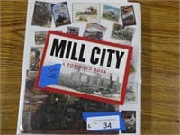 2 items Mill City postcard book and album of railr