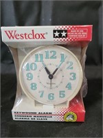 NOS Westclox Key Wound Alarm Clock