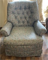 Antique floral arm chair