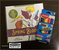 Artist's coloring book + Colored pencils