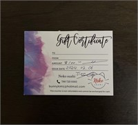 Neko Sushi Gift Certificate Value $100