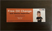 Free Oil Change and Vehicle Inspection