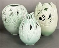 14 pieces of studio pottery - Richard Abnet,