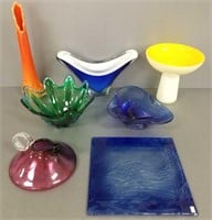 Group of assorted art glass - some vintage - 14"