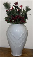 Artificial winterberry w large vase
