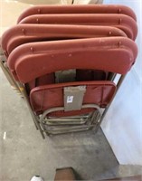 4 FOLDING METAL/PLASTIC CHAIRS