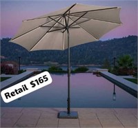 Sunvilla 10' Round Solar LED Market Umbrella