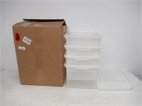 4-Pk Iris Letter/Legal File Tote Box, Plastic