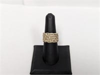 .925 Sterling Wide Braided Band Sz 7