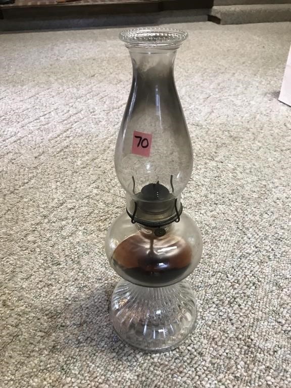 Vintage Oil Lamp (18"H)