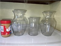 3 vases (2 8" tall & other 6” tall)
