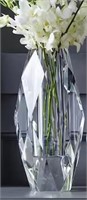 Two's Company Med Facets Crystal Oval Vase