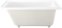 Voltaire 54x30in White Alcove Right-Hand Bathtub