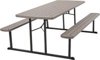 COSCO 6ft Folding Picnic Table  Taupe Brown