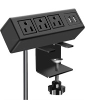 NEW $39 3-Outlet Desk Clamp Power Strip