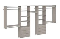 Rustic Grey Wood Deluxe Closet System