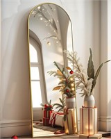 Full Length Mirror with Stand  Gold