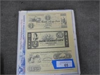 Album of reprints of currency and stamps
