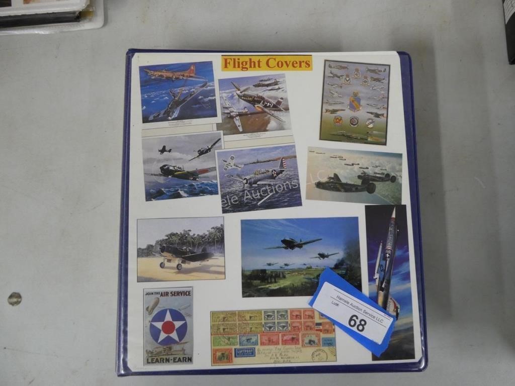 Album of first-day stamp covers - Air Flight