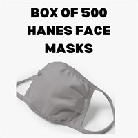Lot of 500 Hanes Face Masks