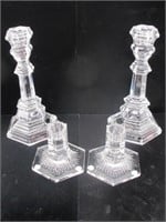 2 PAIRS OF TIFFANY AND COMPANY CANDLESTICKS ONE $