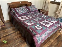 Full Size Bed With Fram And Blanket Set