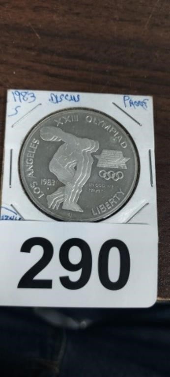 1983-S  PROOF SILVER DOLLAR , 23 OLYMPIAD DISCUSS