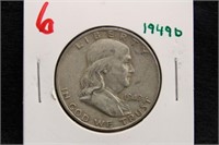 1949 D FRANKLIN HALF DOLLAR COIN
